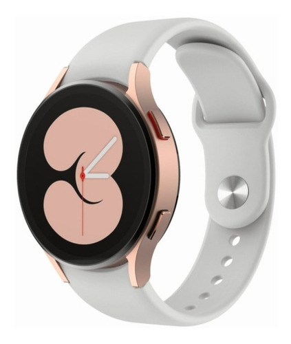 Correa Elegante De Silicona Para Samsung Watch20mm Color Gris Claro