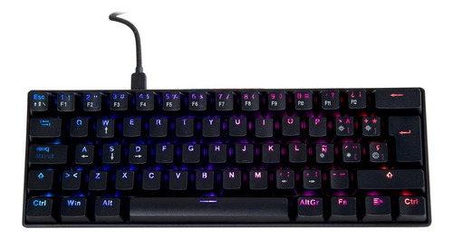 Imagen 1 de 5 de Teclado Gamer Mecánico Aiwa Gk100 Luz Led Diseño En Español