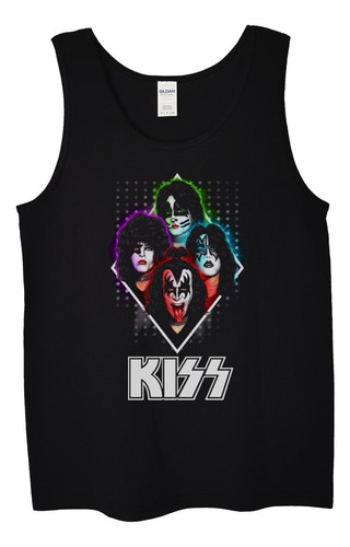 Polera Musculosa Kiss Vintage Poster Integr Rock Abominatron