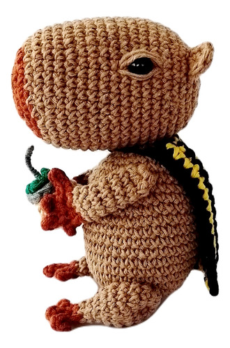 Carpincho Amigurumi Manya Carbonero C/ Mate Peluche  Algodón