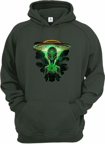 Sudadera Caballero Alien Verde