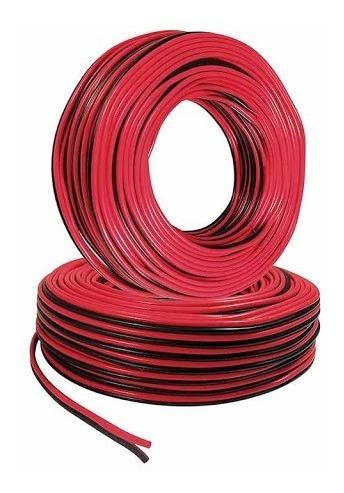 Cable Polarizado 2x22 Rojo-negro X 100 Mtrs 