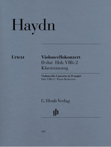 Concierto Cello No. 2 Re Mayor Haydn Partitura Henle Urtext