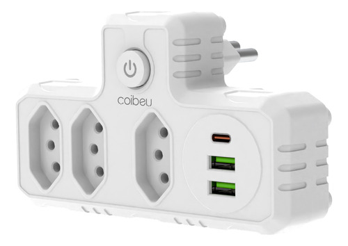 Extensão 110v/220 Coibeu 3 Tomadas 2 Usb 1pd Bivolt Power