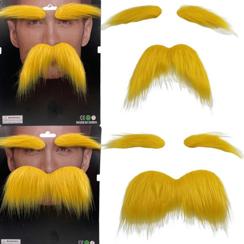 2 Set De Barba Y Cejas Postizas, Facial Barba 16cmx5.5cm