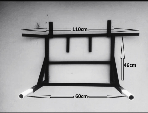 Imagen 2 de 4 de Maquina Barra Paralelas Barras Fija Abdominales Trx 4 En 1