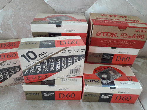 Cassette Virgenes Tdk D60 Oferta Por La Caja De 10 Piezas!!