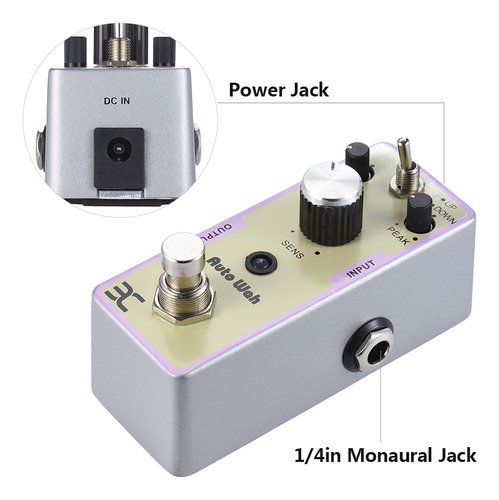 Pedal De Efectos Para Guitarra Eno Tc-61 Auto Wah True Bypas