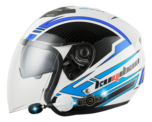 Casco Bluetooth Inteligente Para Motocicleta, Medio Casco