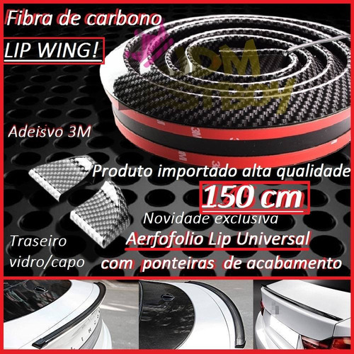 Aerofolio/spoiler Lip Wing Fibra Carbono Traseiro Capo/vidro