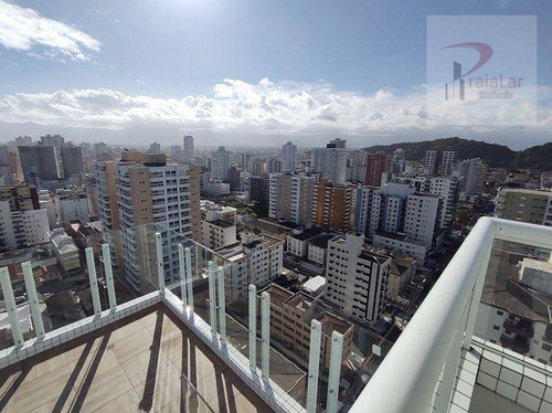 Cobertura Duplex Com 4 Dormitórios 2 Suites Fino Acabamento, Terraço Gourmet Com Piscina E Vista Mar, 283 M² - Canto Do Forte - Praia Grande/sp - Co0030
