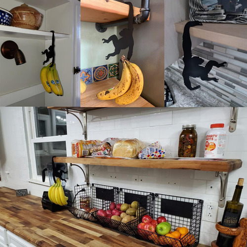 Soporte Para Plátanos De Mono Percha En Forma De Mono Debajo