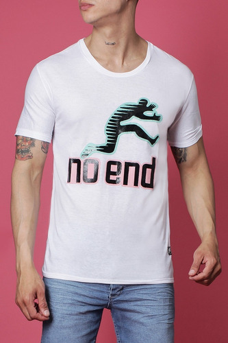 Imagen 1 de 3 de Remera Estampada Logo No End Hombre 37292