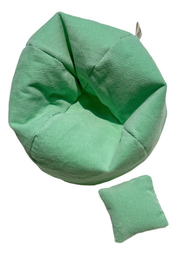 Sofá En Miniatura Con Almohada, Escena De La Vida, Verde