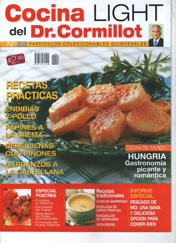 Revista Dr. Cormillot Cocina Light Pack X3  2006 N°22-23-24