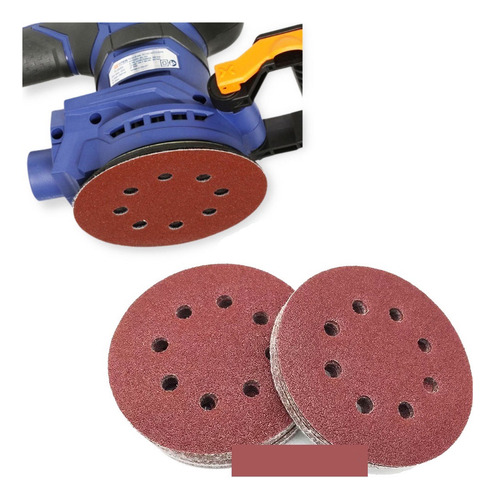 Kit 50 Un Disco De Lixa Velcro Ferro Starfer 125mm Grão 100