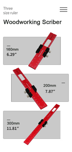 Nuevo Calibre For Carpintería: Herramienta De Aluminio Con