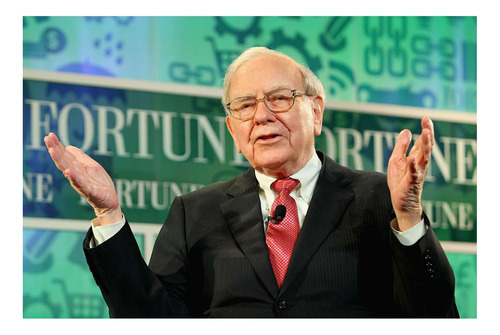 Vinilo 80x120cm Warren Buffet El Mejor Inversor Finanzas M4