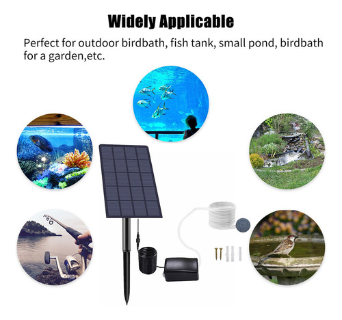 Bomba De Oxígeno Solar Enchufable De 2w For Acuario