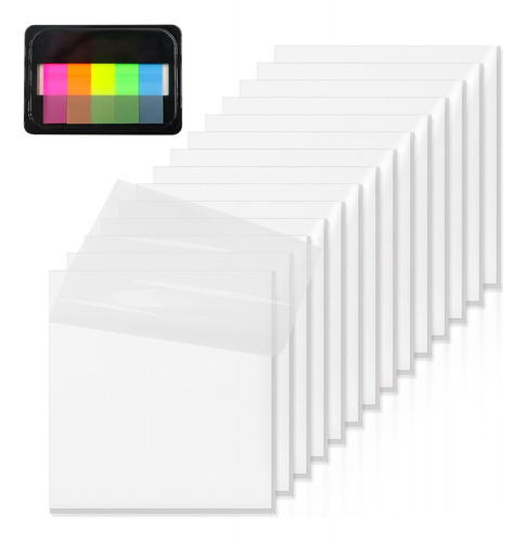 800 Hojas De Notas Adhesivas Transparentes Blancas, 3 X 3 Ho