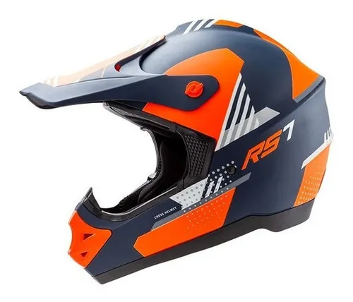 Casco Enduro Cuatricic Moto Hawk Rs7 F Azul Naranja Talle Xl