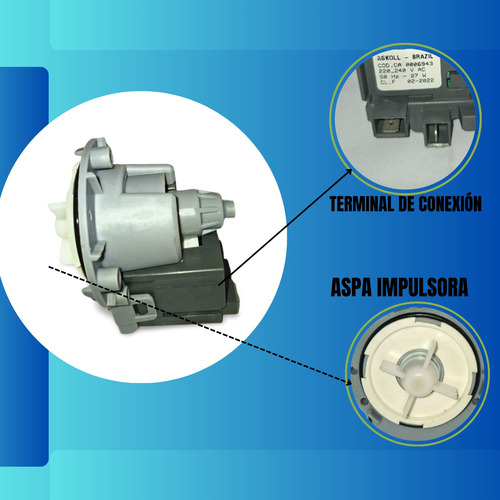 Bomba De Desagote Lavarropa Compatible Con Drean Next