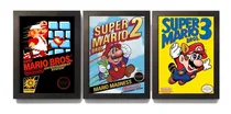 Comprar 5 Quadros C.moldura Super Mario Nes + Mario World + Mario 64