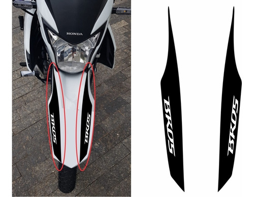 Adesivo Bros 160 2022/2023 - Kit Adesivos Moto Branca.1