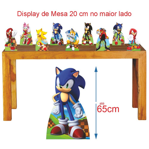 Imagem 4 de 6 de Super Kit Sonic Decoração Totem Displays + Painel