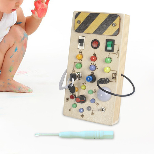 Led Montessori Busy Board Juguete De Viaje Desarrollo