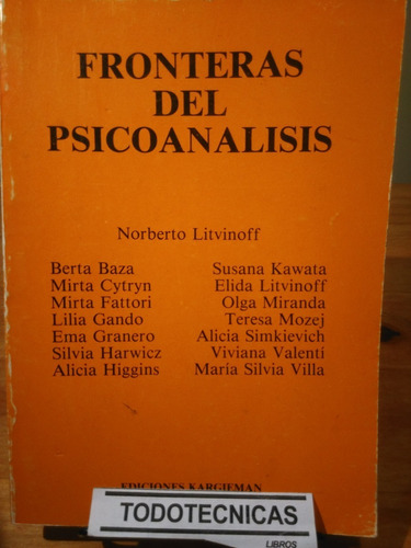 Fronteras Del Psicoanalisis - Norberto Litvinoff  -sl-