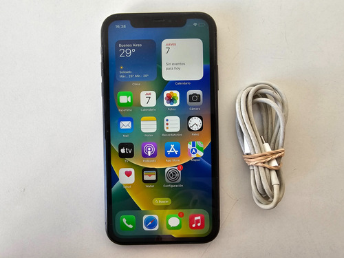 iPhone 11 64gb Negro Batería Al 75 + Cable De Carga