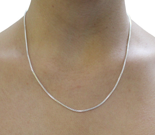 Imagen 4 de 10 de Cadena De Plata 925 Para Mujer 45cm Tipo Veneciana Agálea