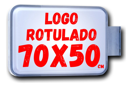 Caja Luz Led Rectangular Personalizada Con Tu Logo 70x50