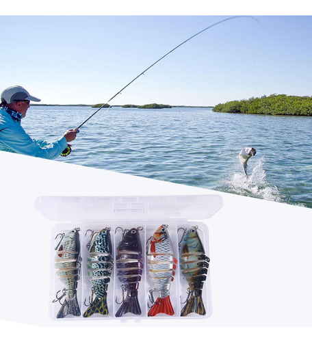 5 Piezas Señora De Pesca Swimbait Realista Con Cebos De