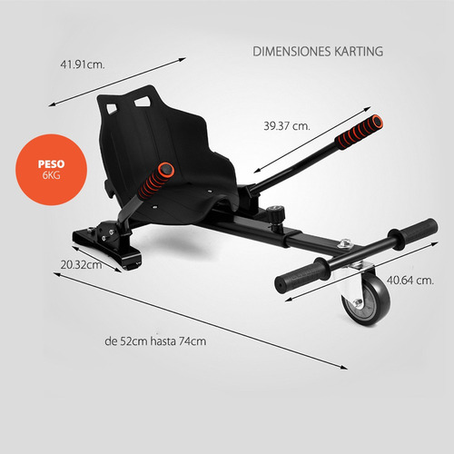 Go Kart Hoverboard Karting Scooter Balance 6,5 8 Y 10