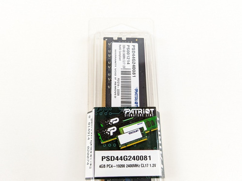 Imagem 2 de 4 de Memória Ram Patriot 4gb Ddr4 2400mhz 1.2v 288pin Cl17