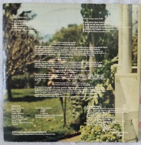 Lp Flávio Carvalho Oswaldinho Pedro Ivo Eduardo Assad 1980 (Usado)