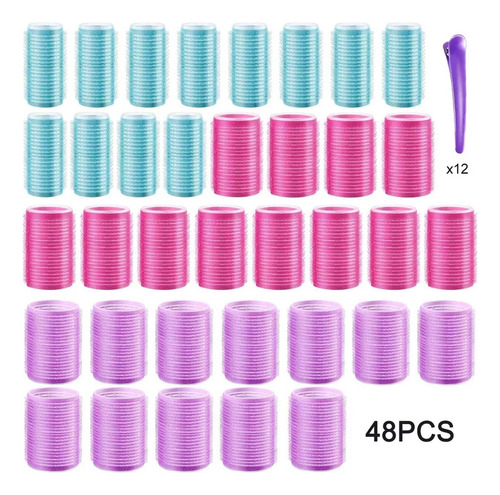 48 Peças Para Modelagem De Cabelo Com Velcro Com Clip