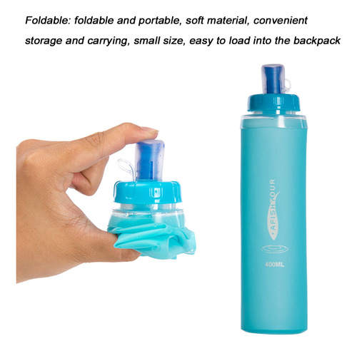 Botella De Agua Plegable Tpu Sports Para Correr