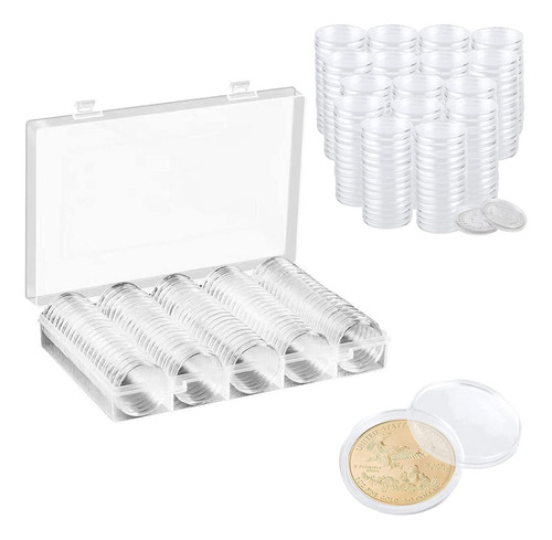 Caja De Almacenamiento Para Colección De Monedas 100 Pcs