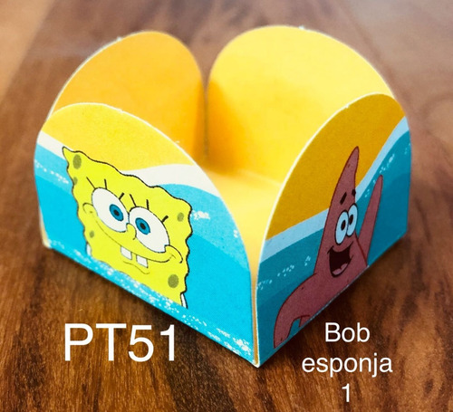 Imagem 1 de 11 de 100 Forminhas Para Doces Festa Tema Bob Esponja 1 Temáticas