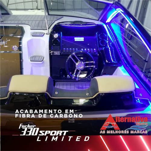Lancha Fib Focker 330 Sport Limited Zera Pronta Para Navegar