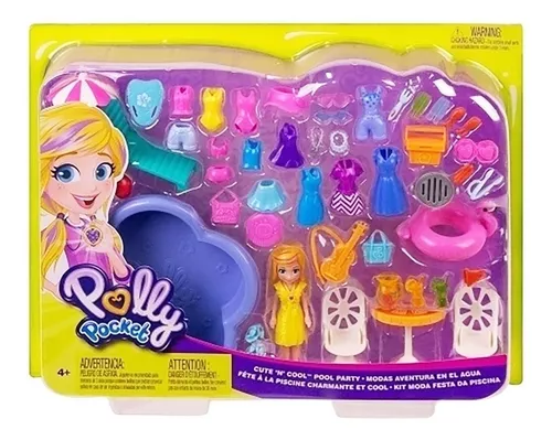 Boneca Polly Pocket Festa No Jardim com Piscina