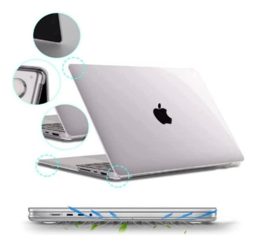 Funda Protector Carcasa Para Macbook Air 13 M3 A3113 M2a2681 Transparente M2 A2681/m3 A3113/ M4 A3240