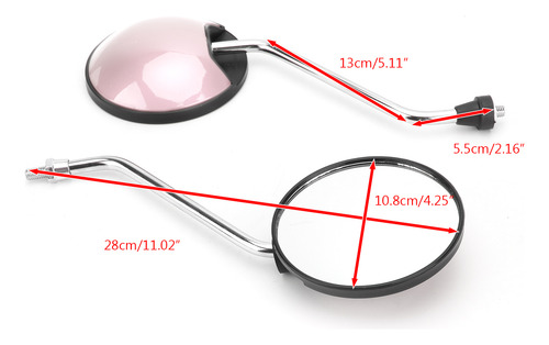 Espejos Retrovisores De Ciclomotor De 8 Mm Para Vespa Piaggi