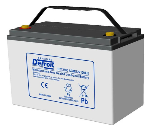 Bateria Gel 12v 100ah Apilador Electrico Motorhome Nautica