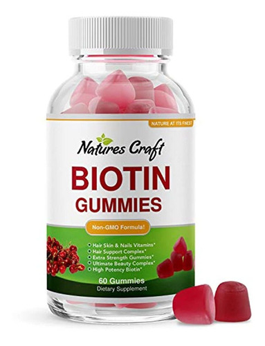 Natural Biotin Gummies For Hair Growth - Biotin Vitamins Hai