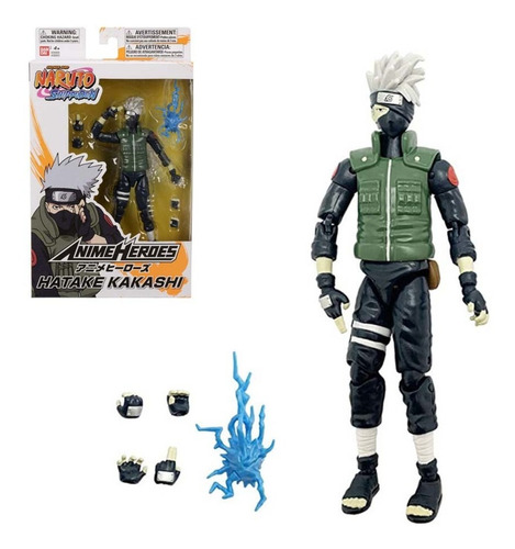 Bandai Kakashi Atake Anime Heroes Naruto Original!