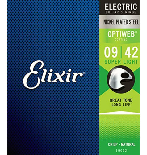 Elixir Cuerdas 19077 guitarra Eléctrica Optiweb,